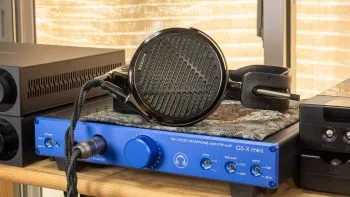 Audeze LCD-5 headphones with Headamp GS-X Mini amplifier